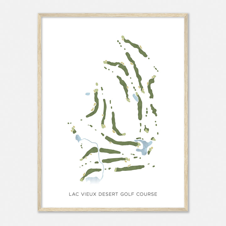 Print of Lac Vieux Desert Golf Course Modern Map