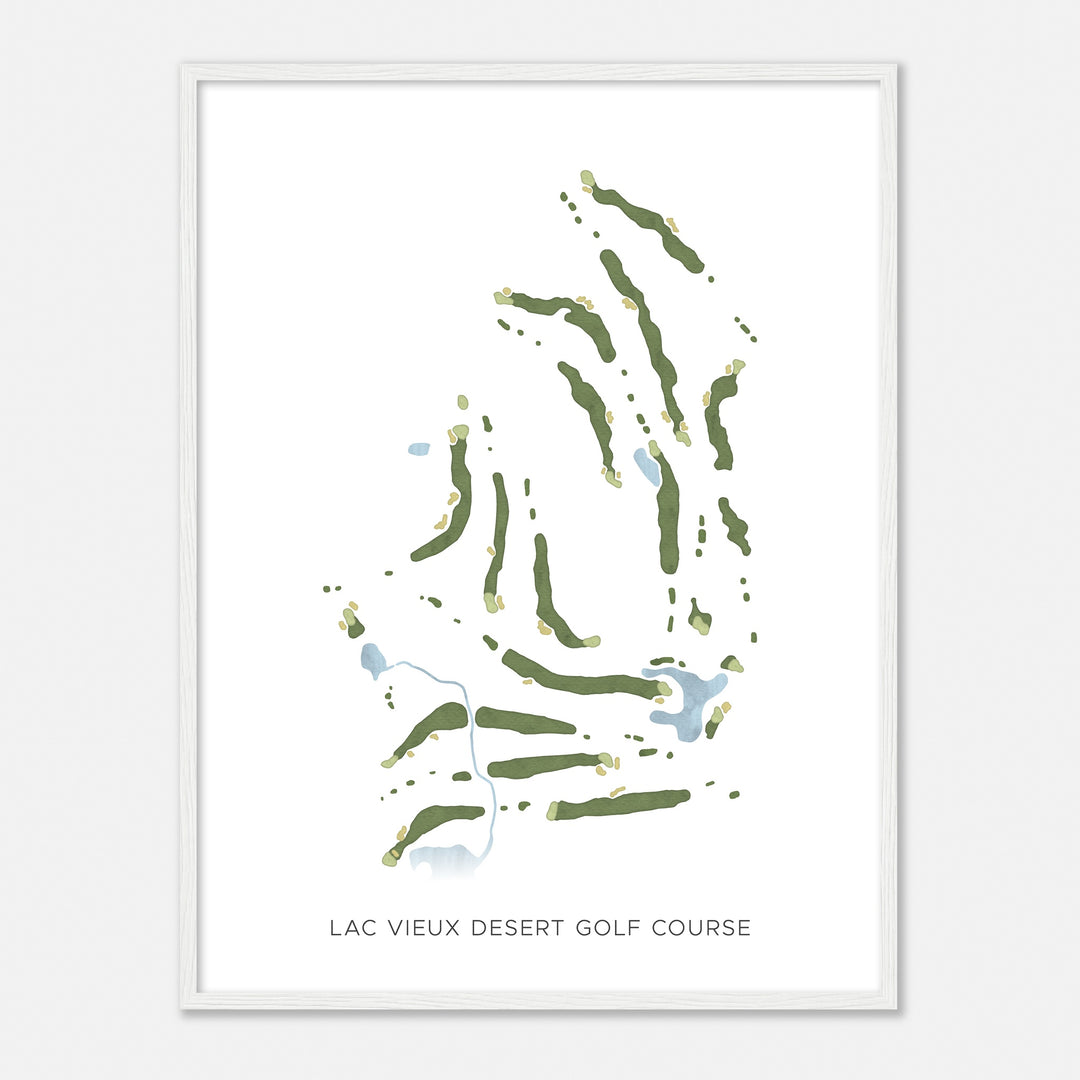 Print of Lac Vieux Desert Golf Course Modern Map
