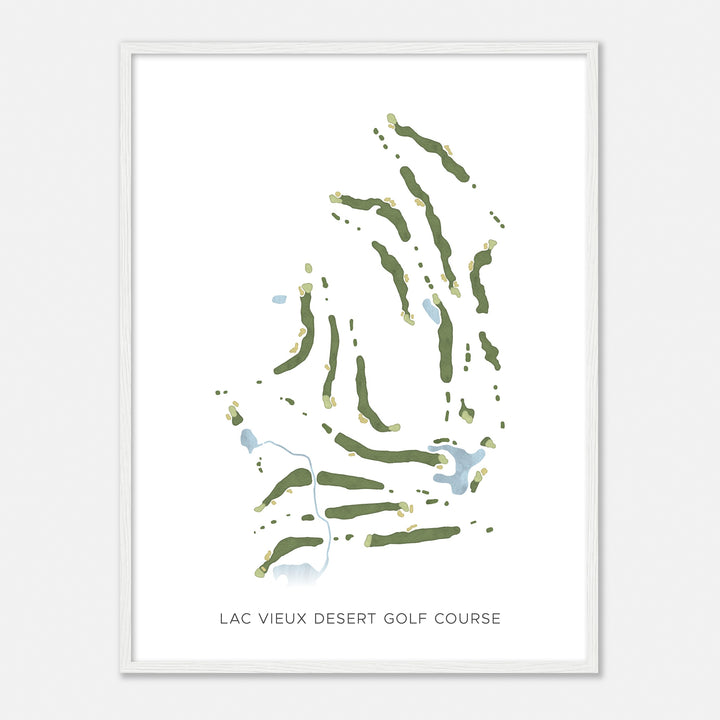 Print of Lac Vieux Desert Golf Course Modern Map