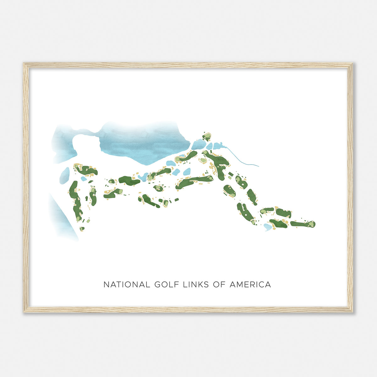 Print of National Golf Links Of America Modern Map