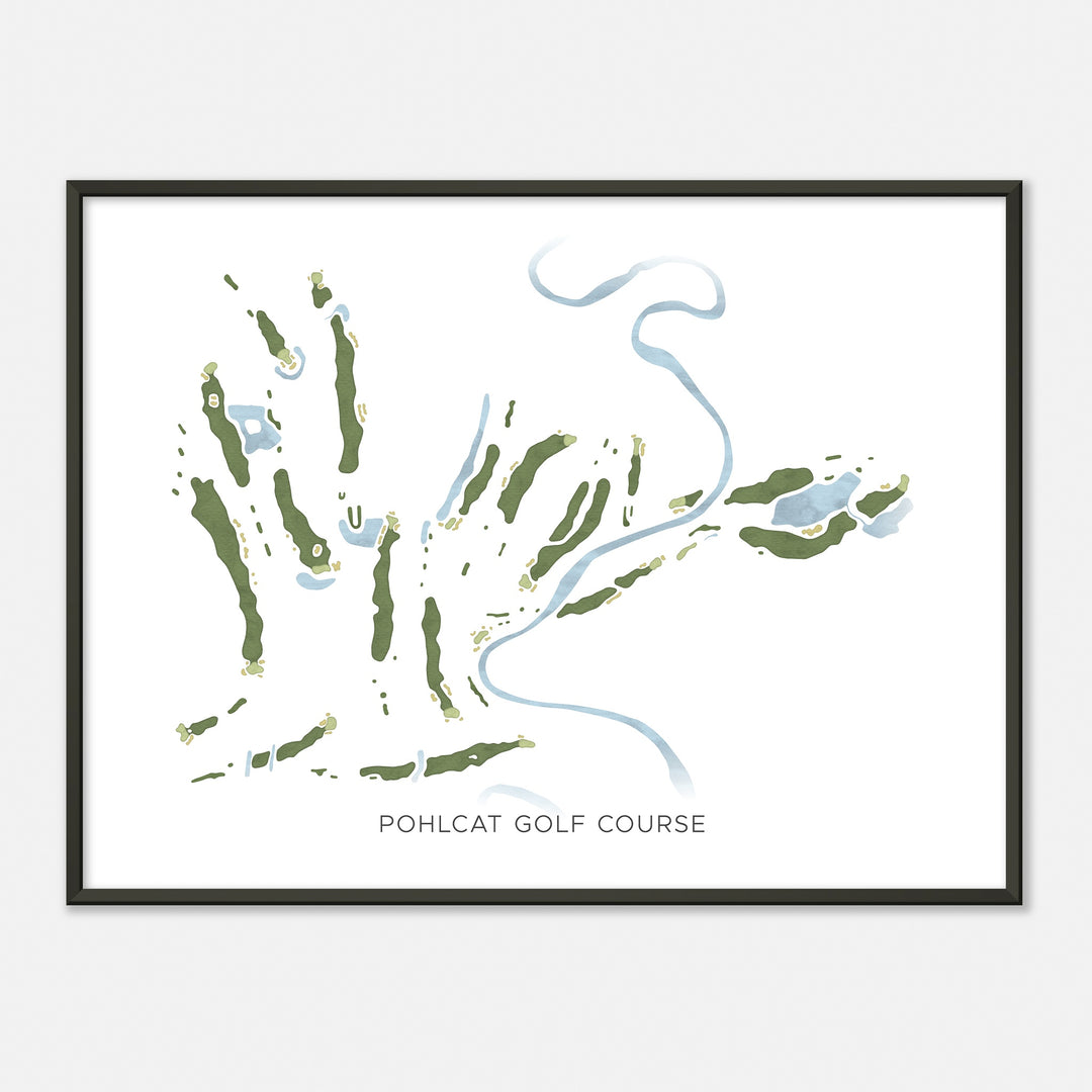Print of Pohlcat Golf Course Modern Map