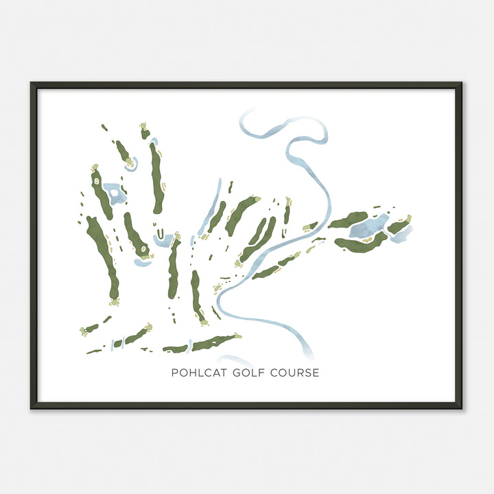 Print of Pohlcat Golf Course Modern Map