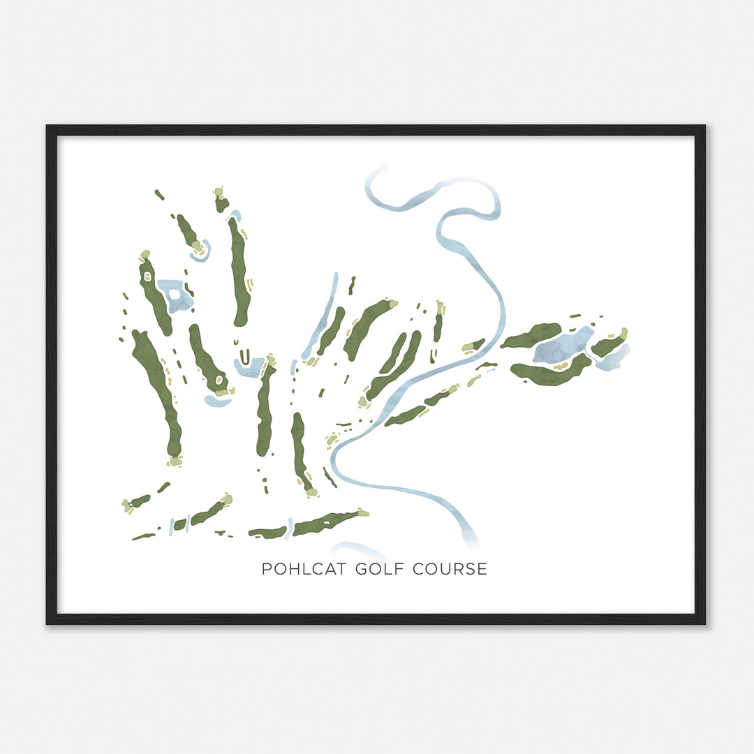 Print of Pohlcat Golf Course Modern Map