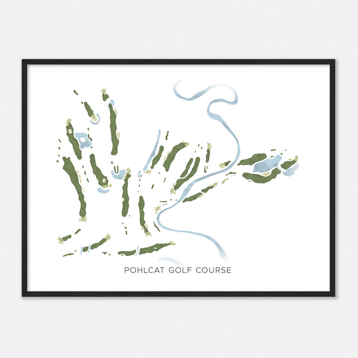Print of Pohlcat Golf Course Modern Map