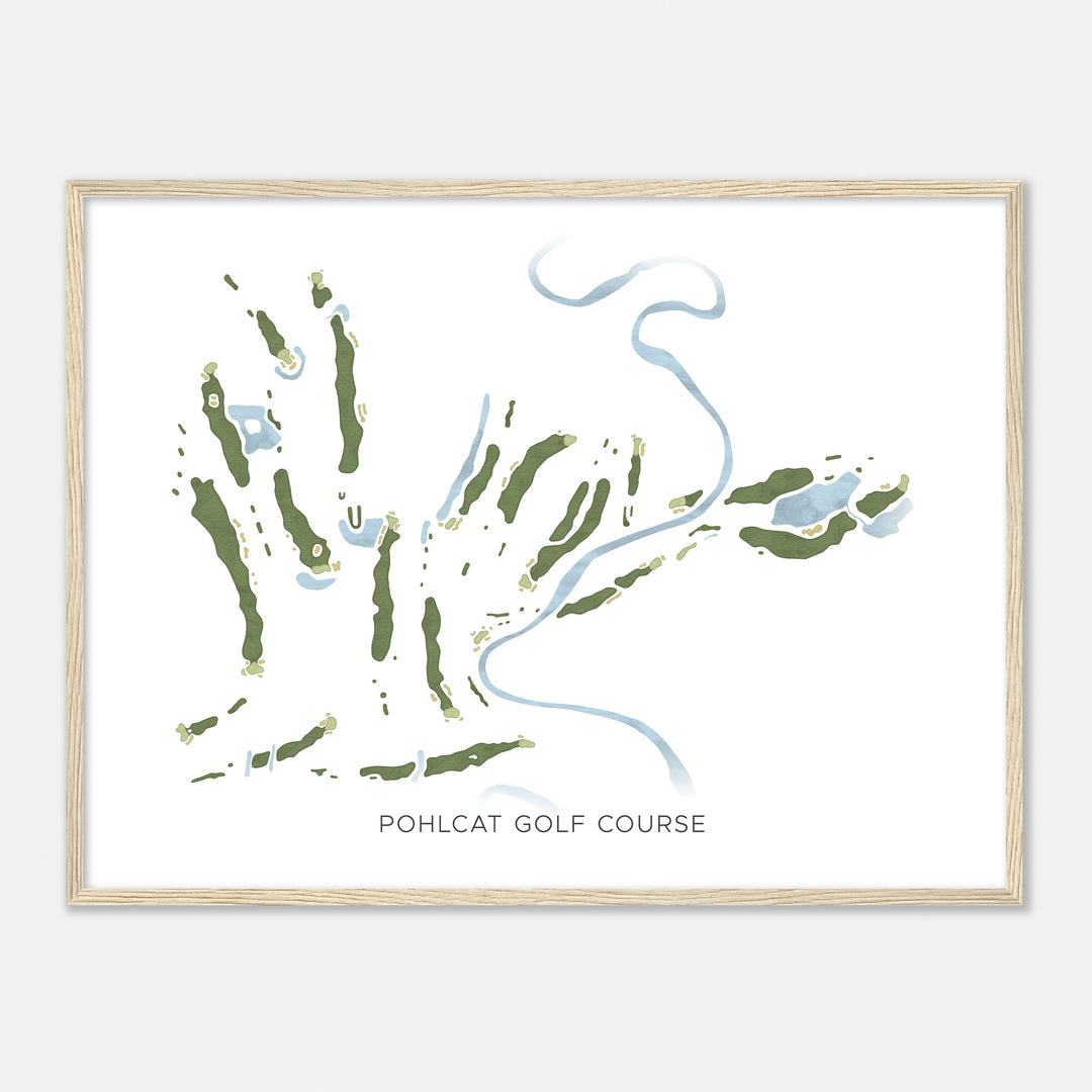 Print of Pohlcat Golf Course Modern Map