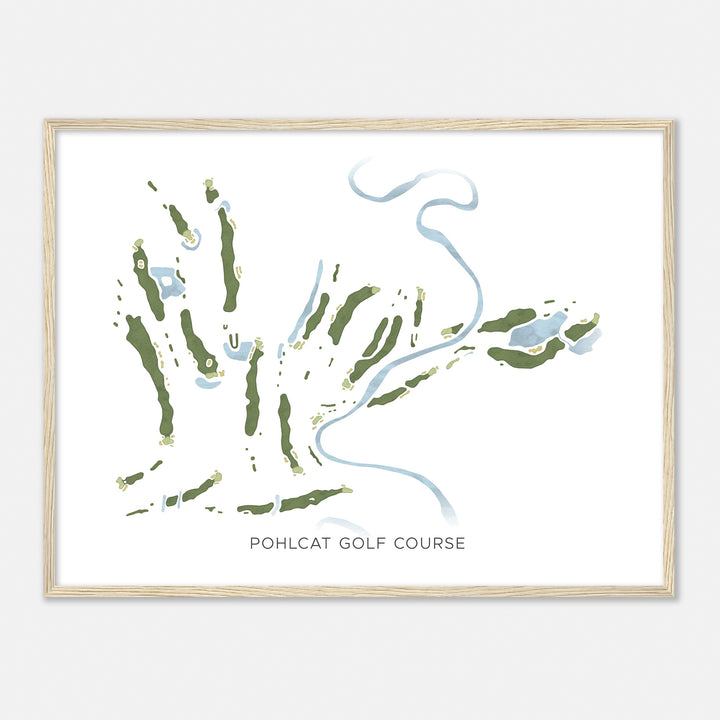 Print of Pohlcat Golf Course Modern Map
