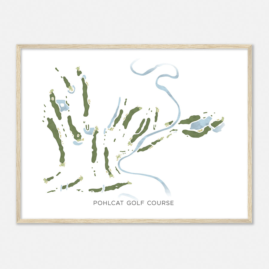 Print of Pohlcat Golf Course Modern Map