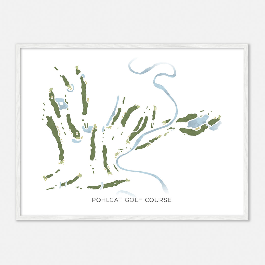Print of Pohlcat Golf Course Modern Map