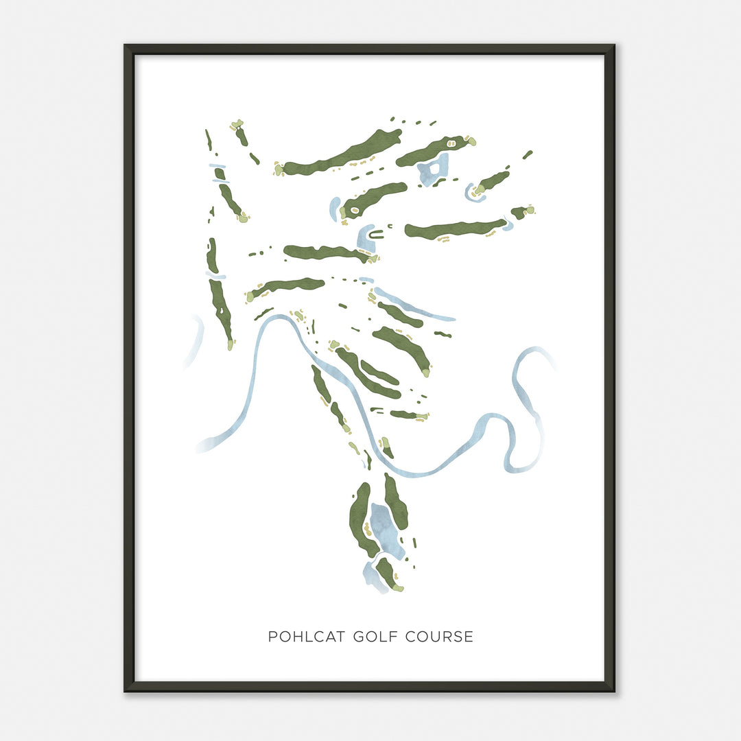 Print of Pohlcat Golf Course Modern Map