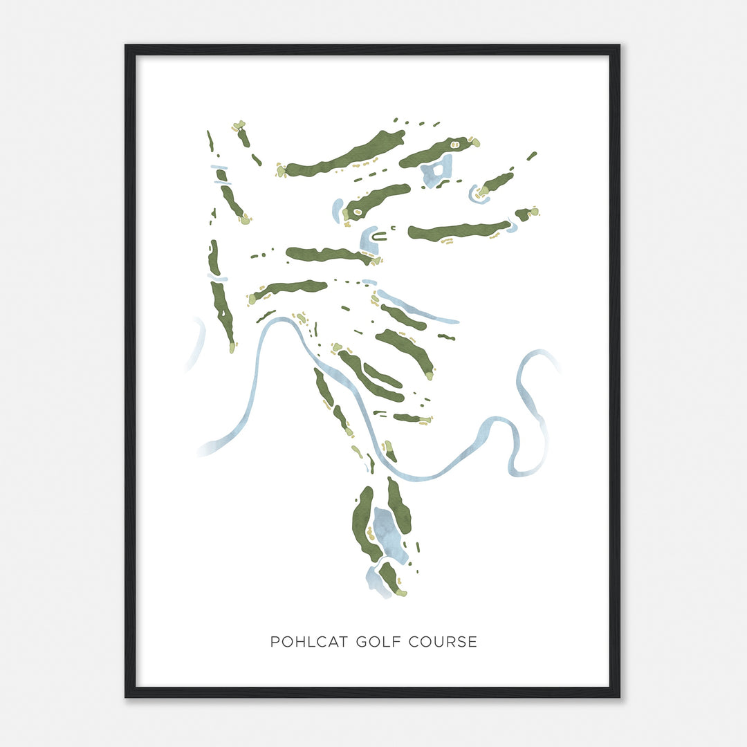 Print of Pohlcat Golf Course Modern Map