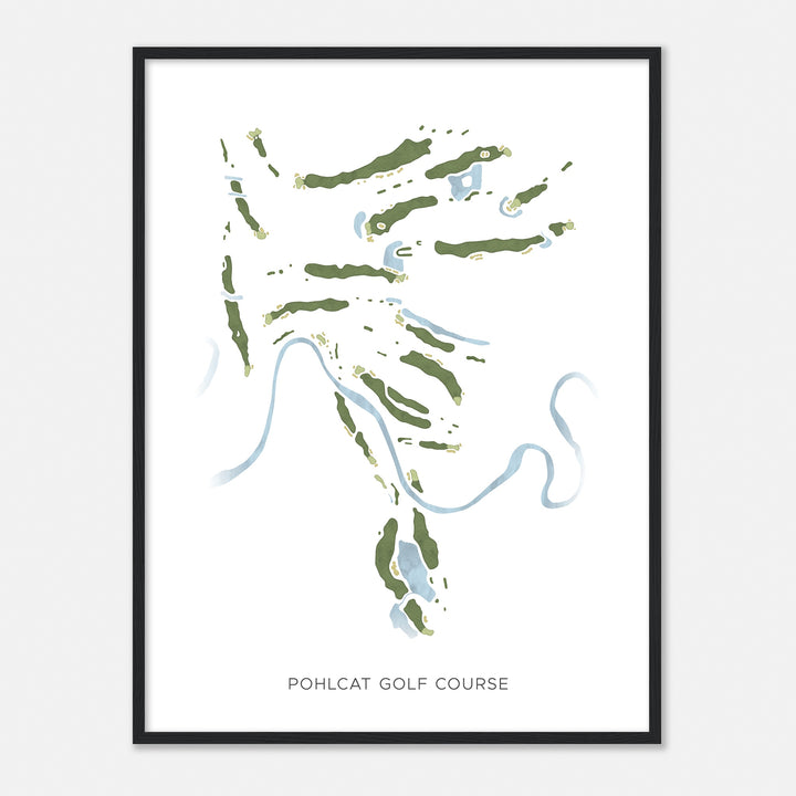 Print of Pohlcat Golf Course Modern Map