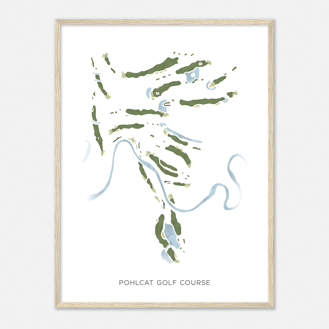 Print of Pohlcat Golf Course Modern Map