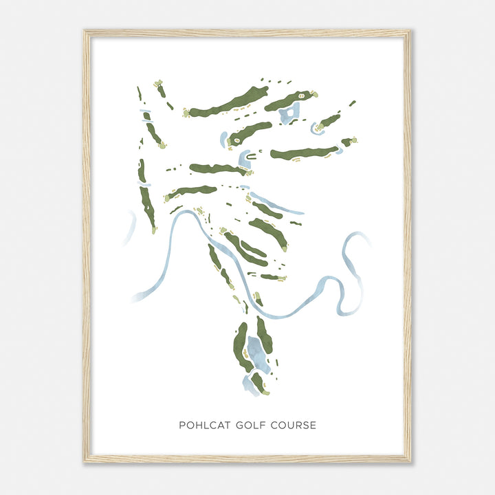 Print of Pohlcat Golf Course Modern Map