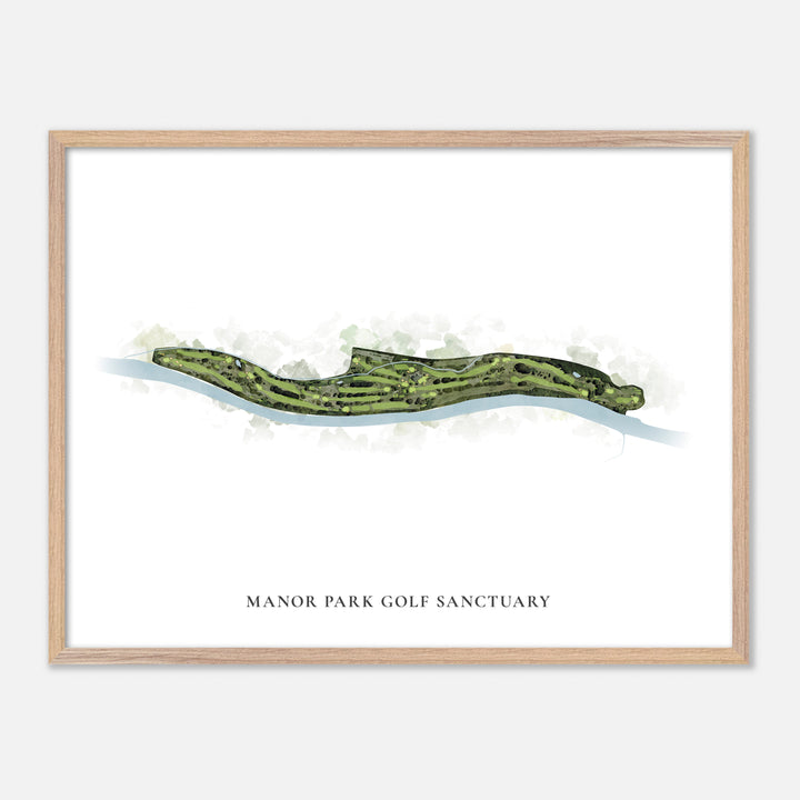 Print of Manor Park Golf Sanctuary Classic Map