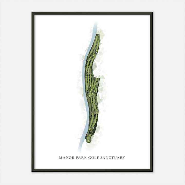 Print of Manor Park Golf Sanctuary Classic Map