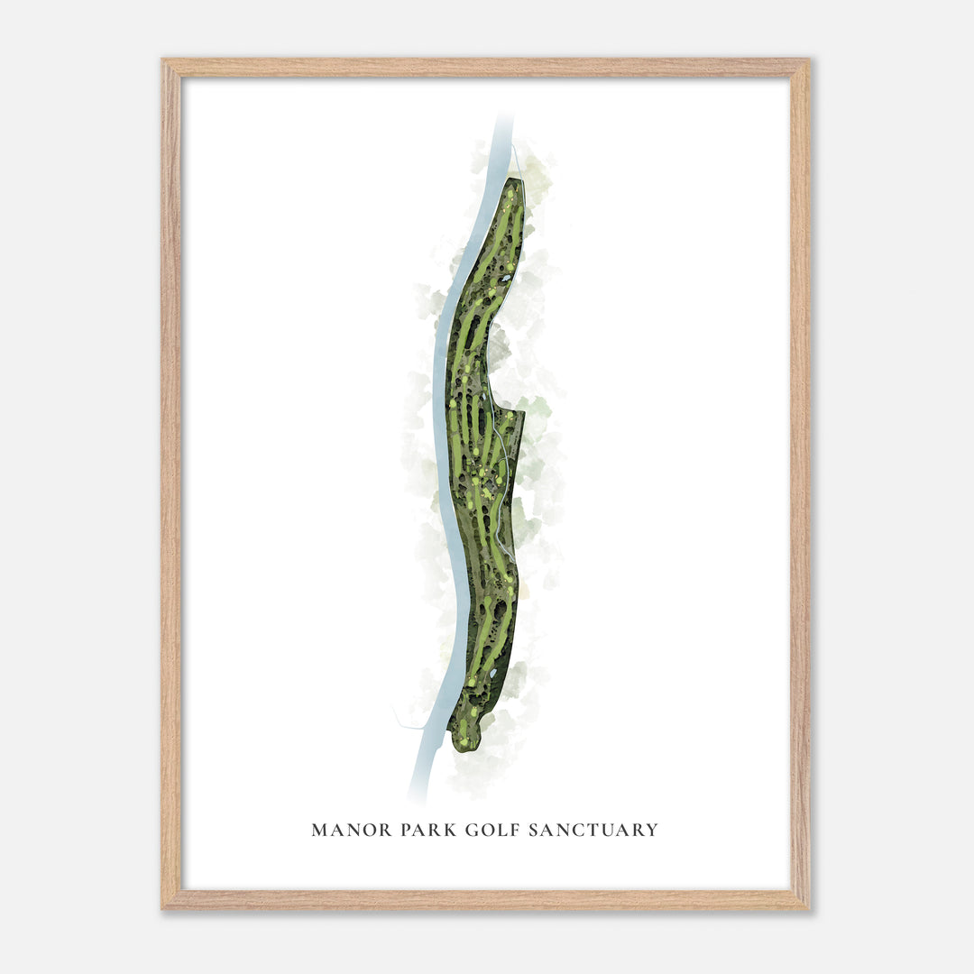 Print of Manor Park Golf Sanctuary Classic Map