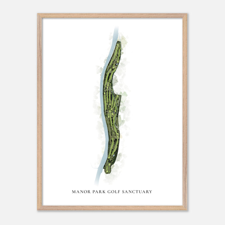 Print of Manor Park Golf Sanctuary Classic Map