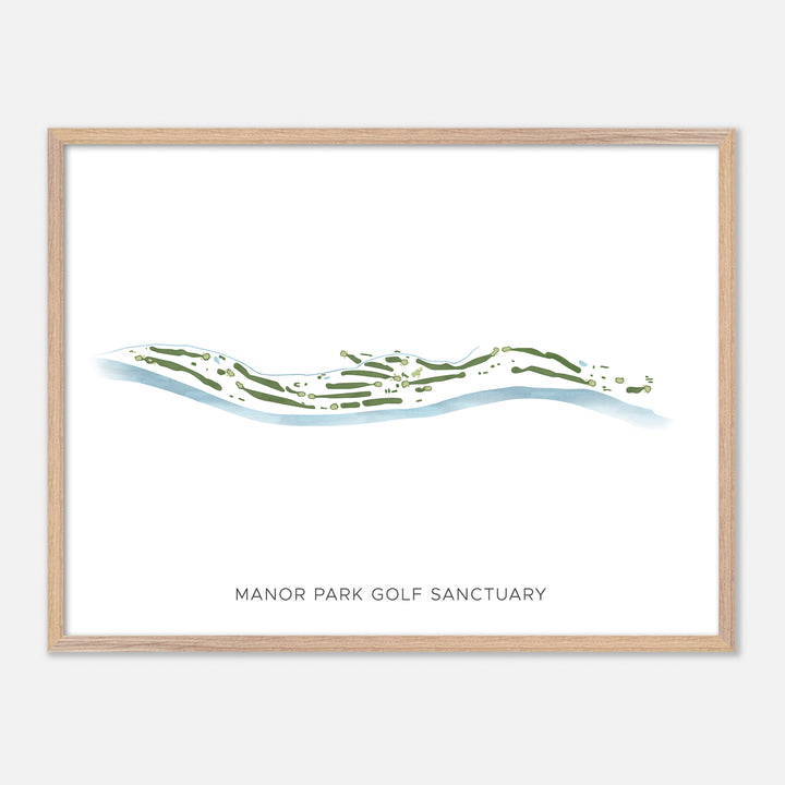 Print of Manor Park Golf Sanctuary Modern Map