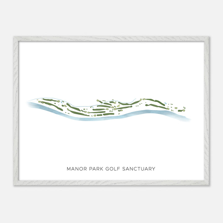Print of Manor Park Golf Sanctuary Modern Map
