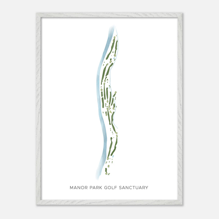 Print of Manor Park Golf Sanctuary Modern Map