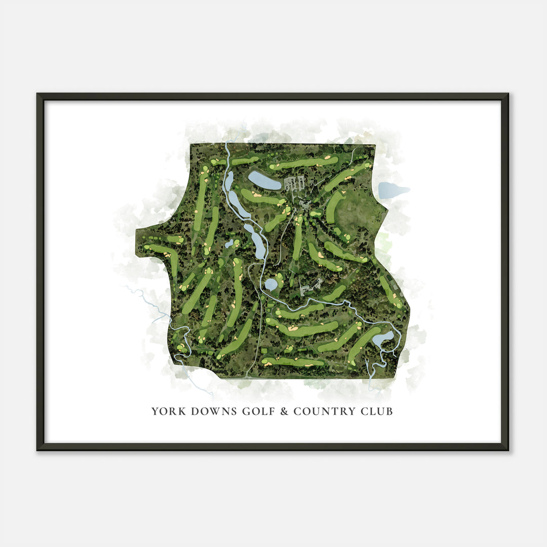 Print of York Downs Golf & Country Club Classic Map
