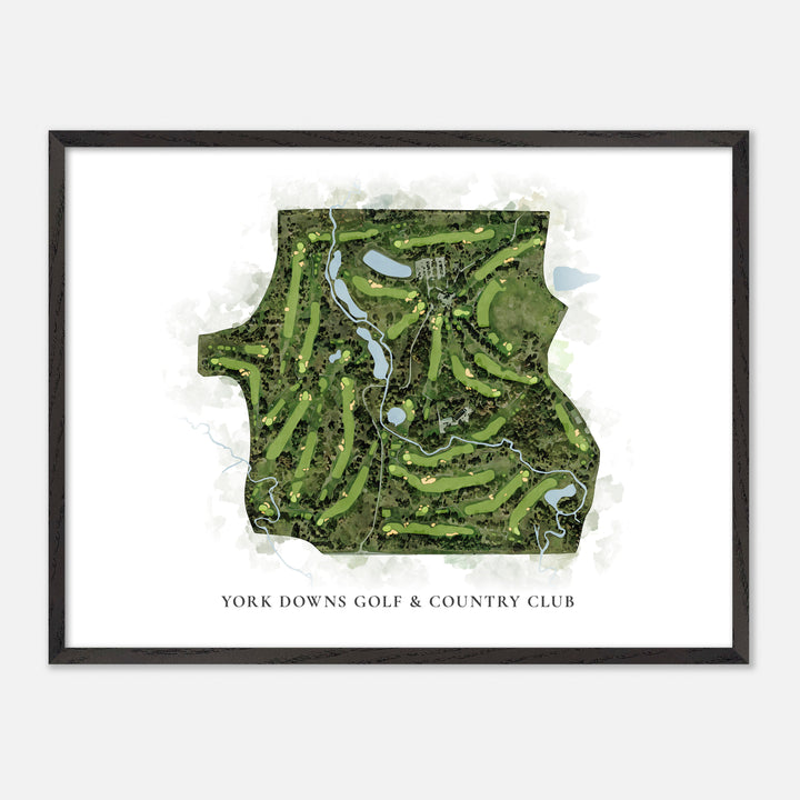 Print of York Downs Golf & Country Club Classic Map