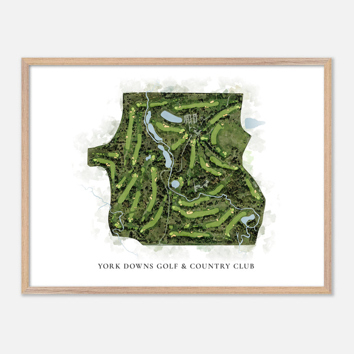 Print of York Downs Golf & Country Club Classic Map