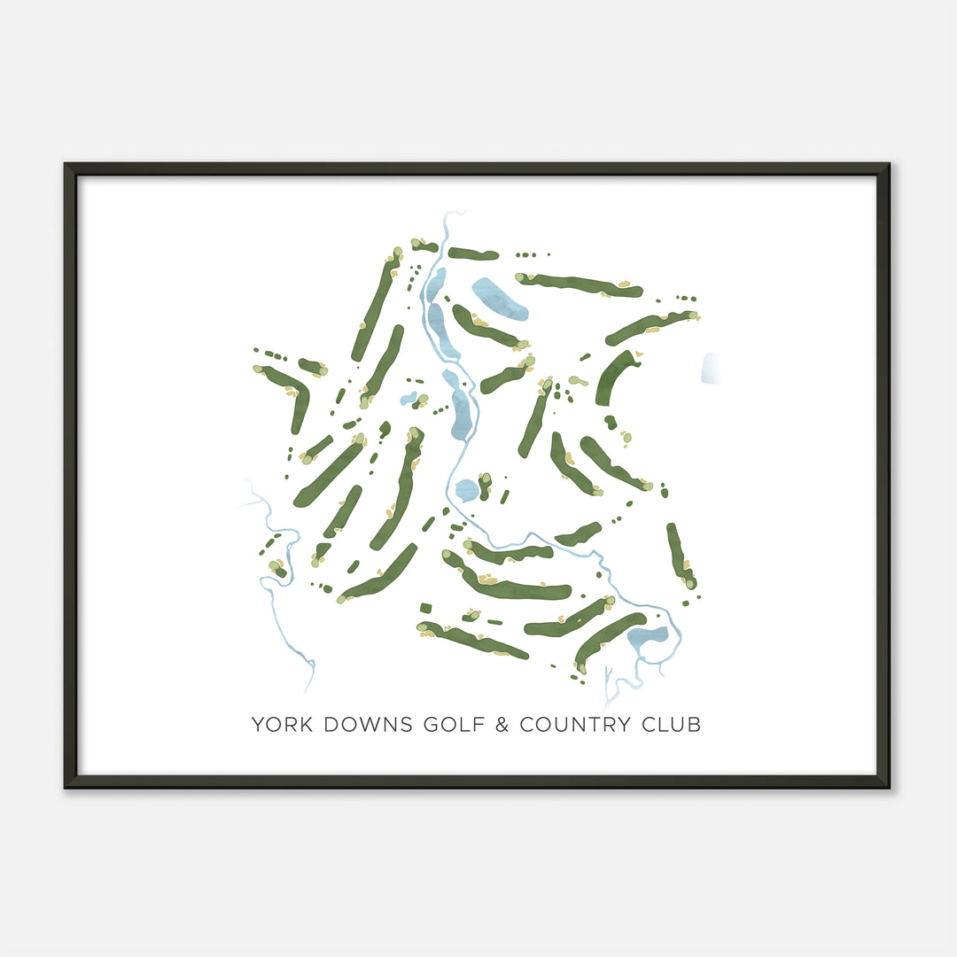 Print of York Downs Golf & Country Club Modern Map