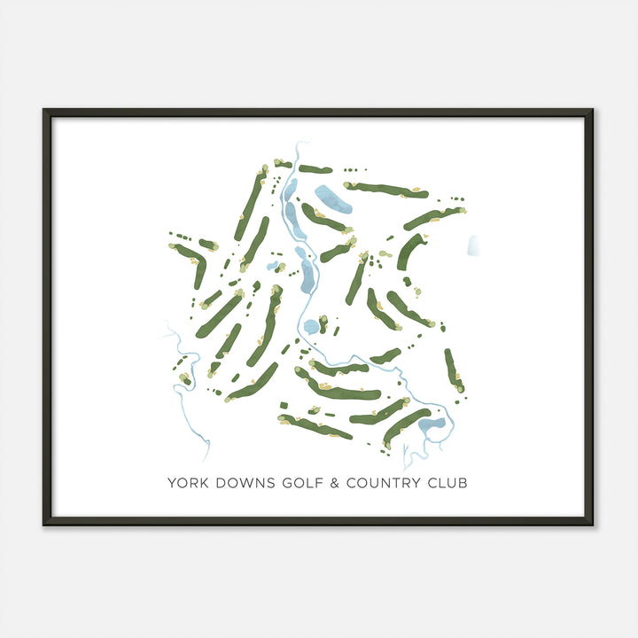 Print of York Downs Golf & Country Club Modern Map