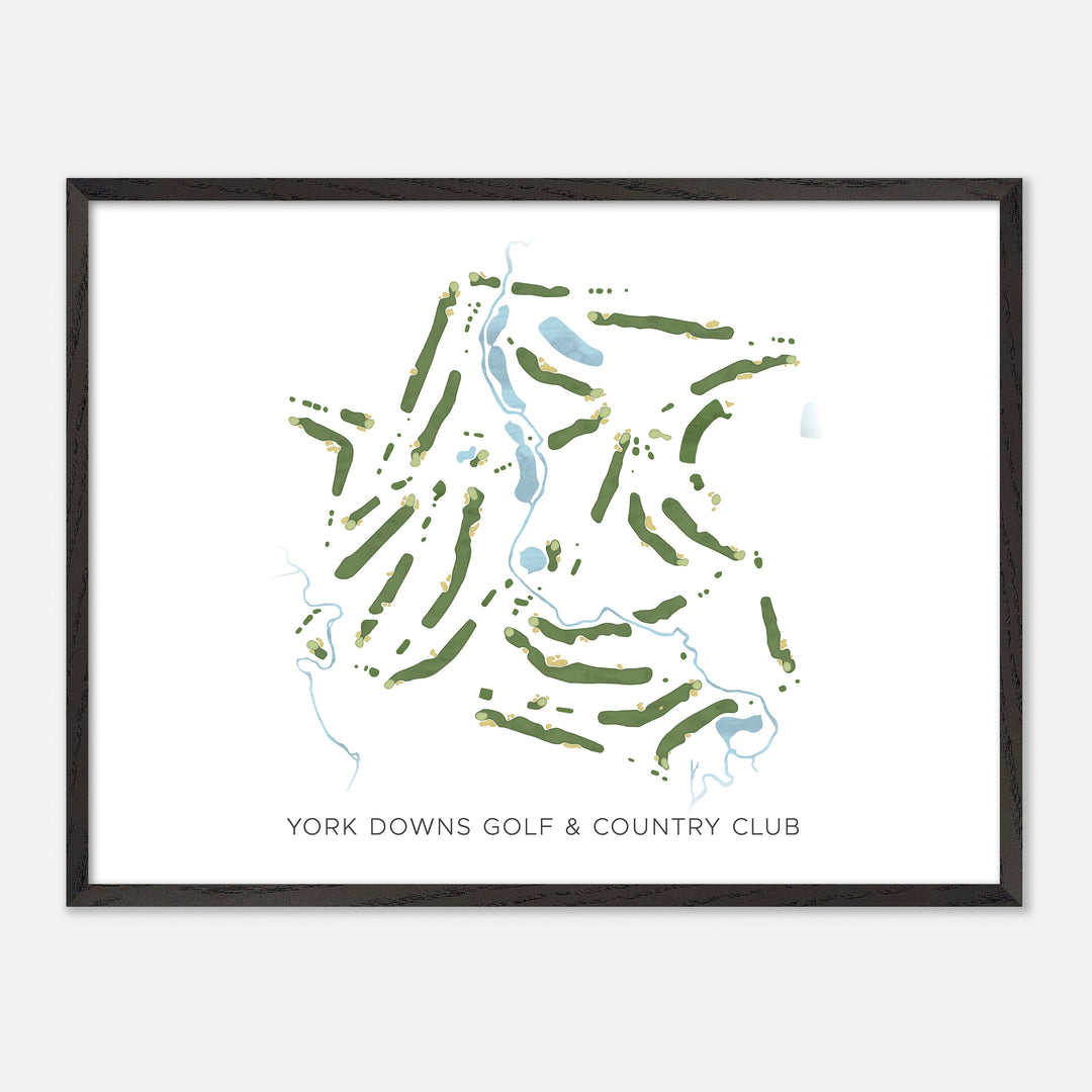 Print of York Downs Golf & Country Club Modern Map