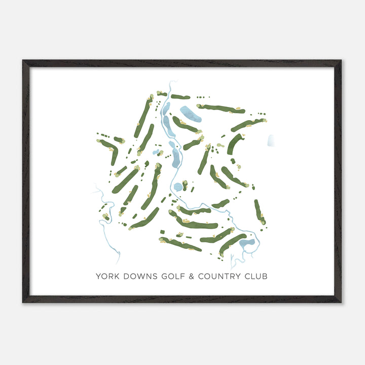 Print of York Downs Golf & Country Club Modern Map