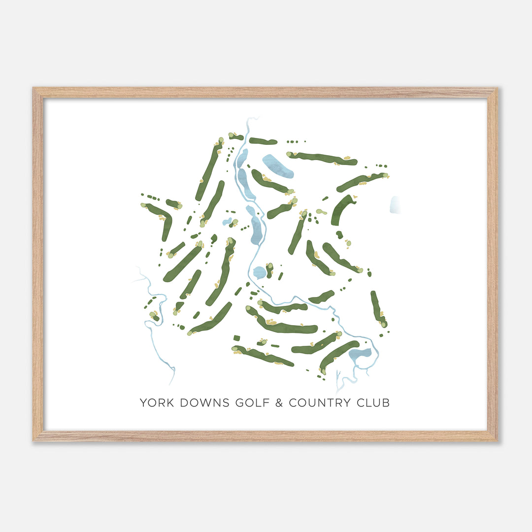 Print of York Downs Golf & Country Club Modern Map
