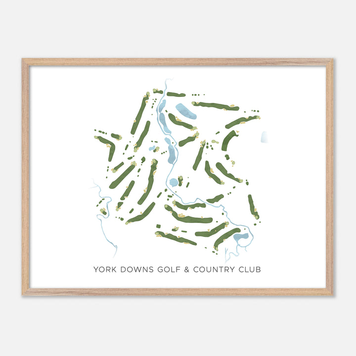 Print of York Downs Golf & Country Club Modern Map