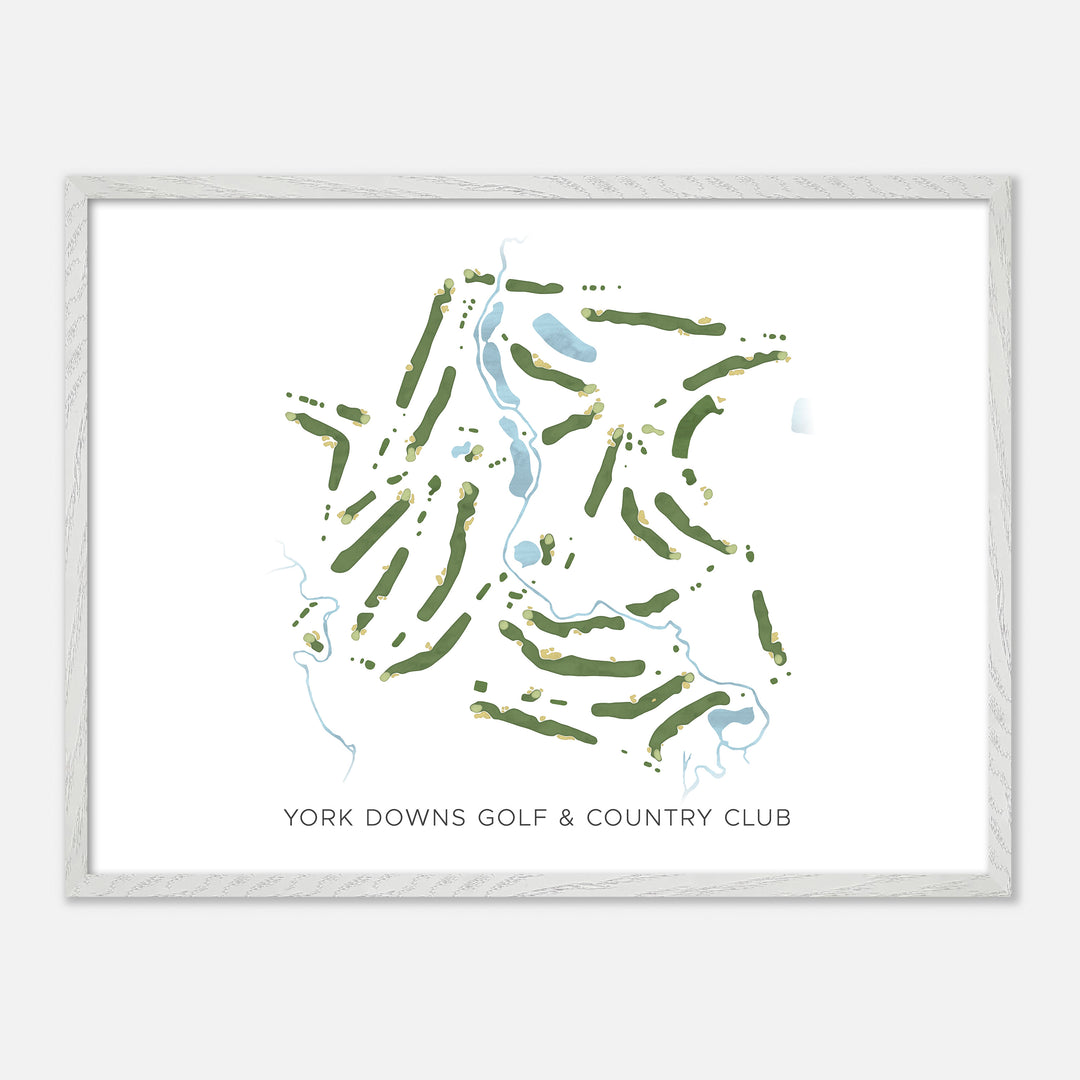 Print of York Downs Golf & Country Club Modern Map