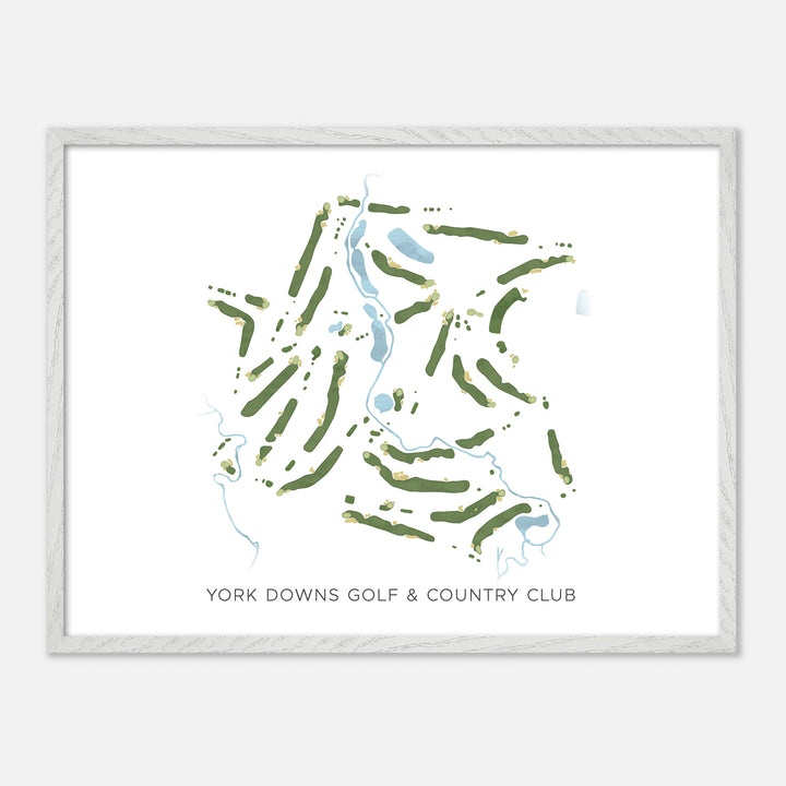 Print of York Downs Golf & Country Club Modern Map
