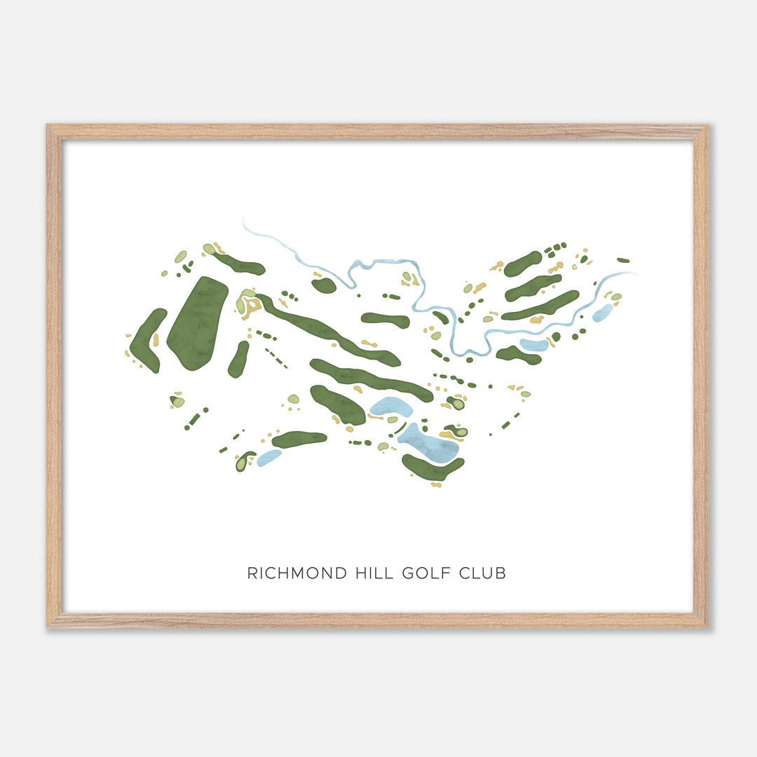 Print of Richmond Hill Golf Club Modern Map