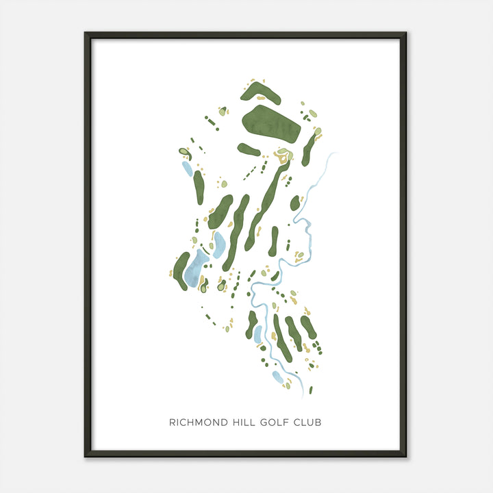 Print of Richmond Hill Golf Club Modern Map