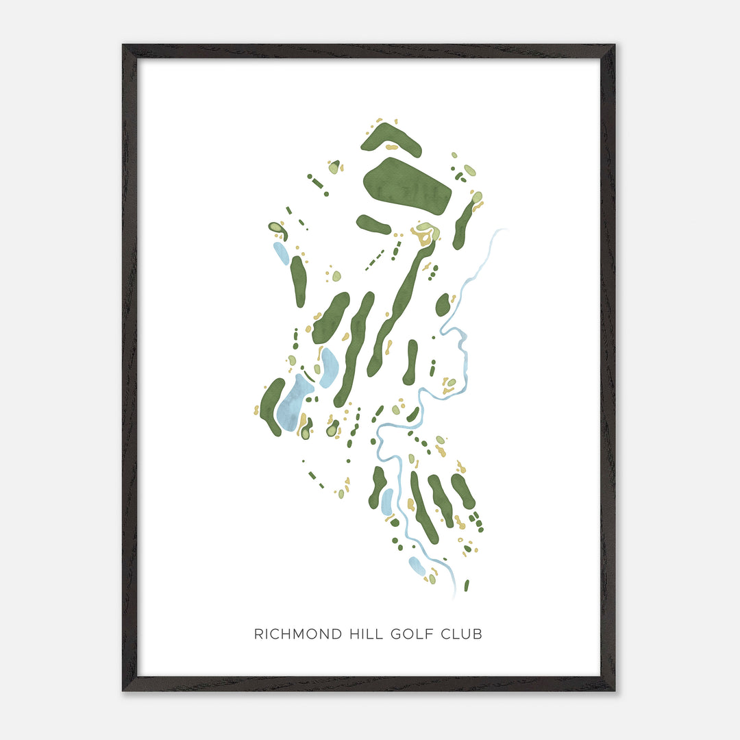 Print of Richmond Hill Golf Club Modern Map