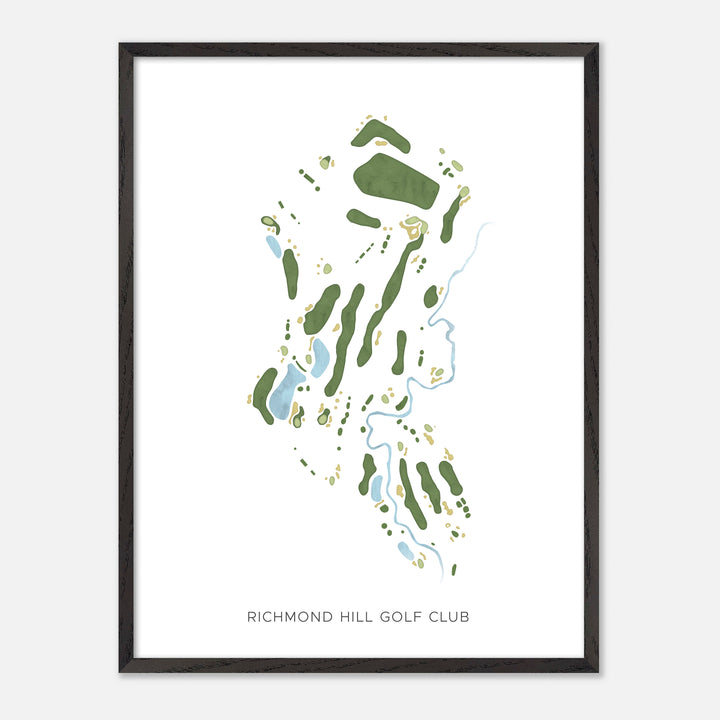 Print of Richmond Hill Golf Club Modern Map