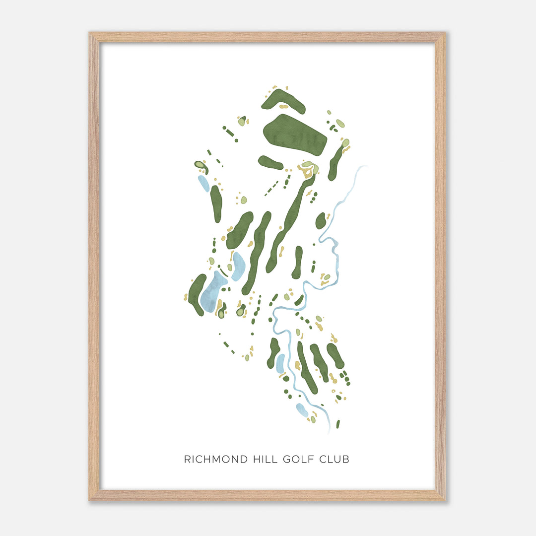 Print of Richmond Hill Golf Club Modern Map