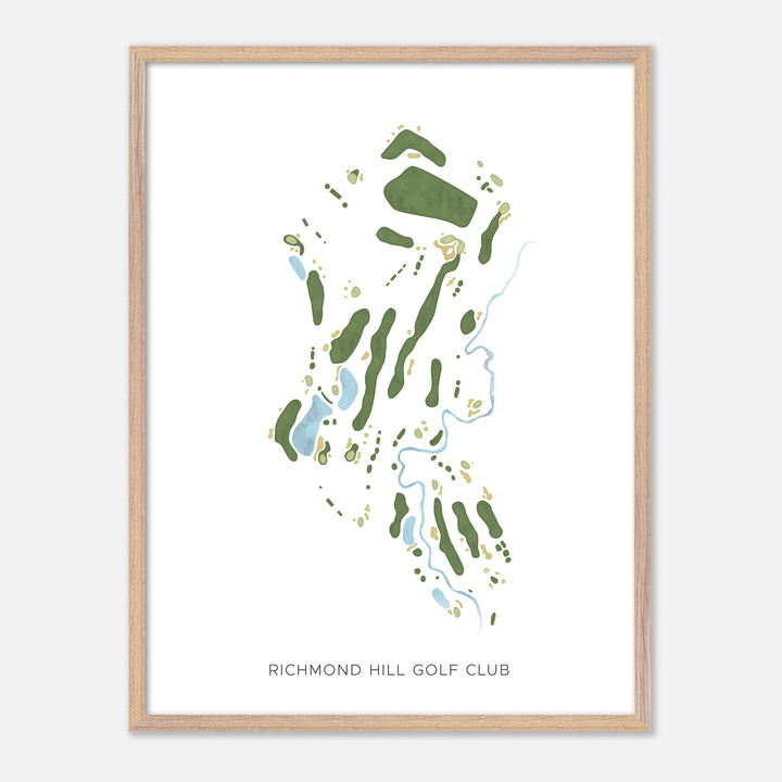 Print of Richmond Hill Golf Club Modern Map