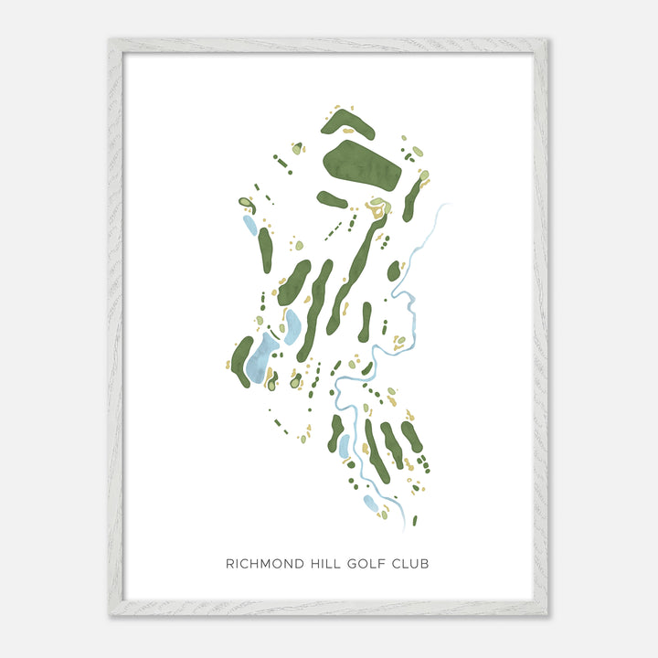 Print of Richmond Hill Golf Club Modern Map