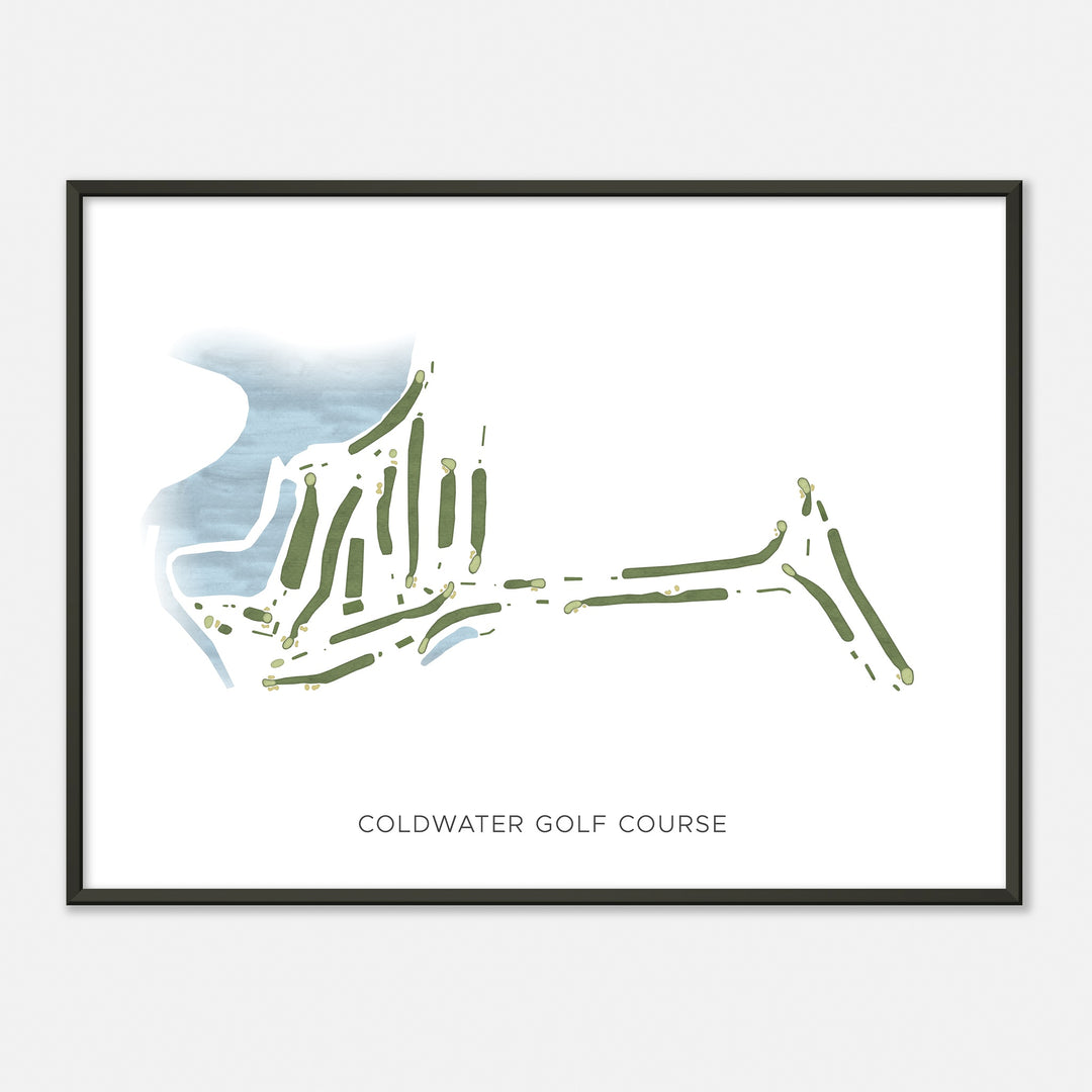 Print of Coldwater Golf Course Modern Map