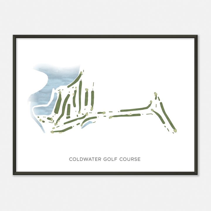 Print of Coldwater Golf Course Modern Map