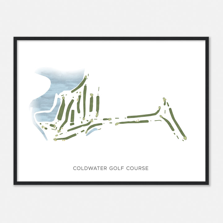 Print of Coldwater Golf Course Modern Map