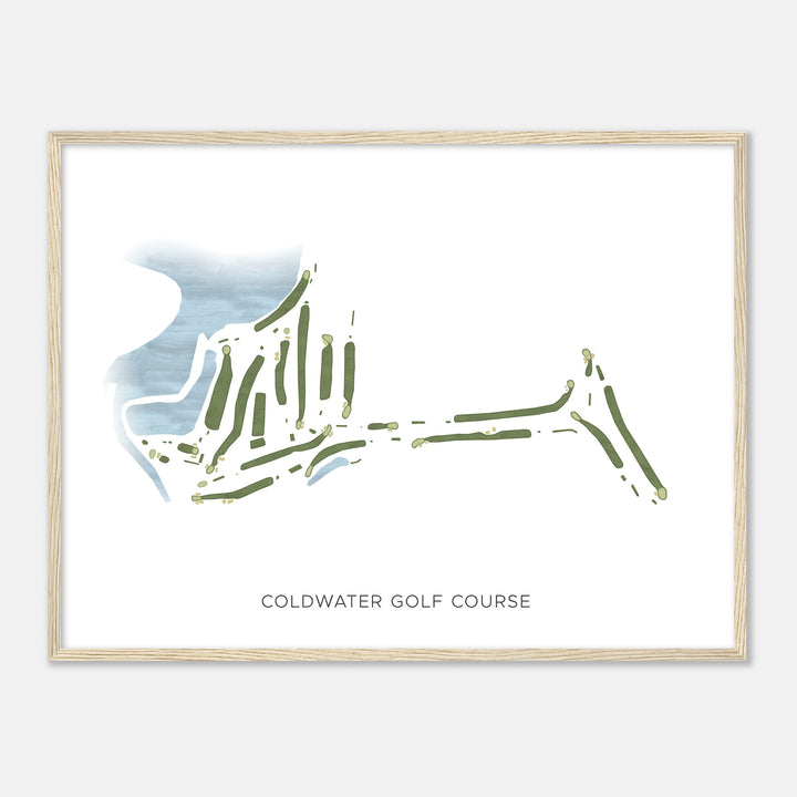 Print of Coldwater Golf Course Modern Map