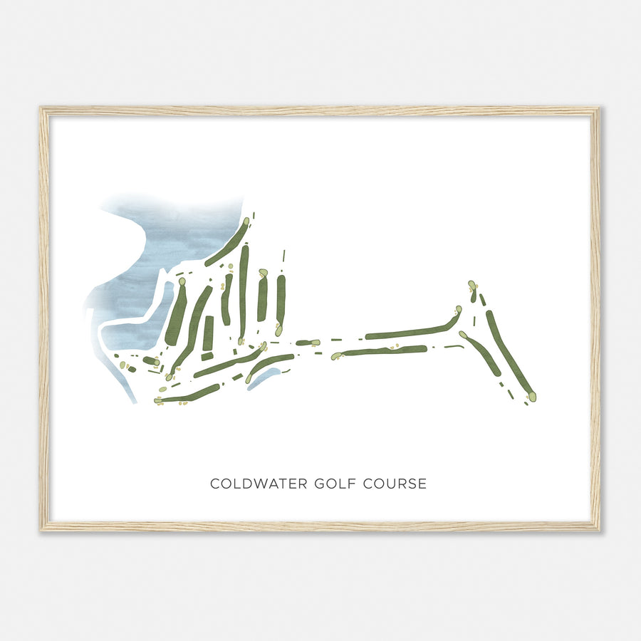 Print of Coldwater Golf Course Modern Map