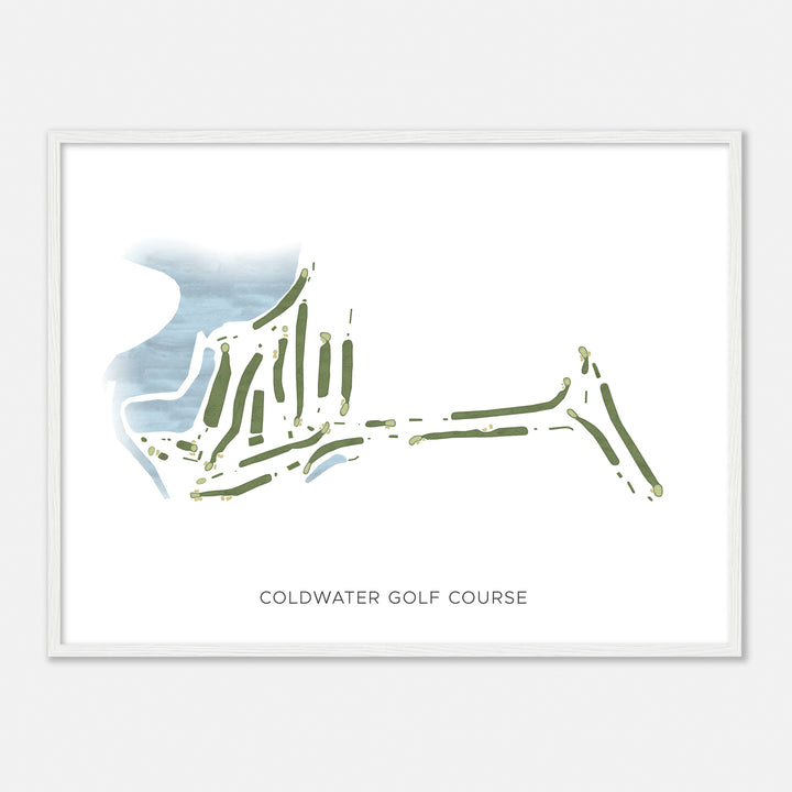 Print of Coldwater Golf Course Modern Map