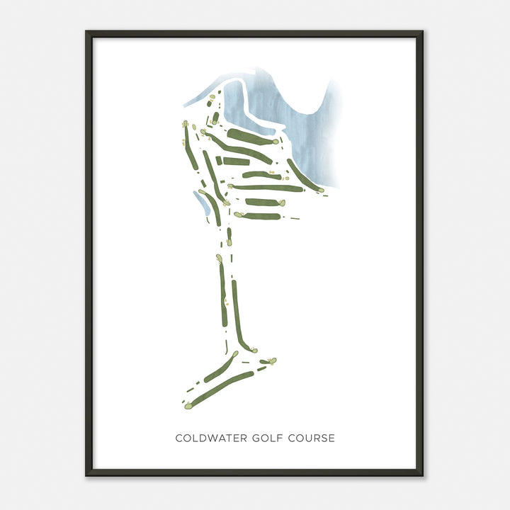 Print of Coldwater Golf Course Modern Map