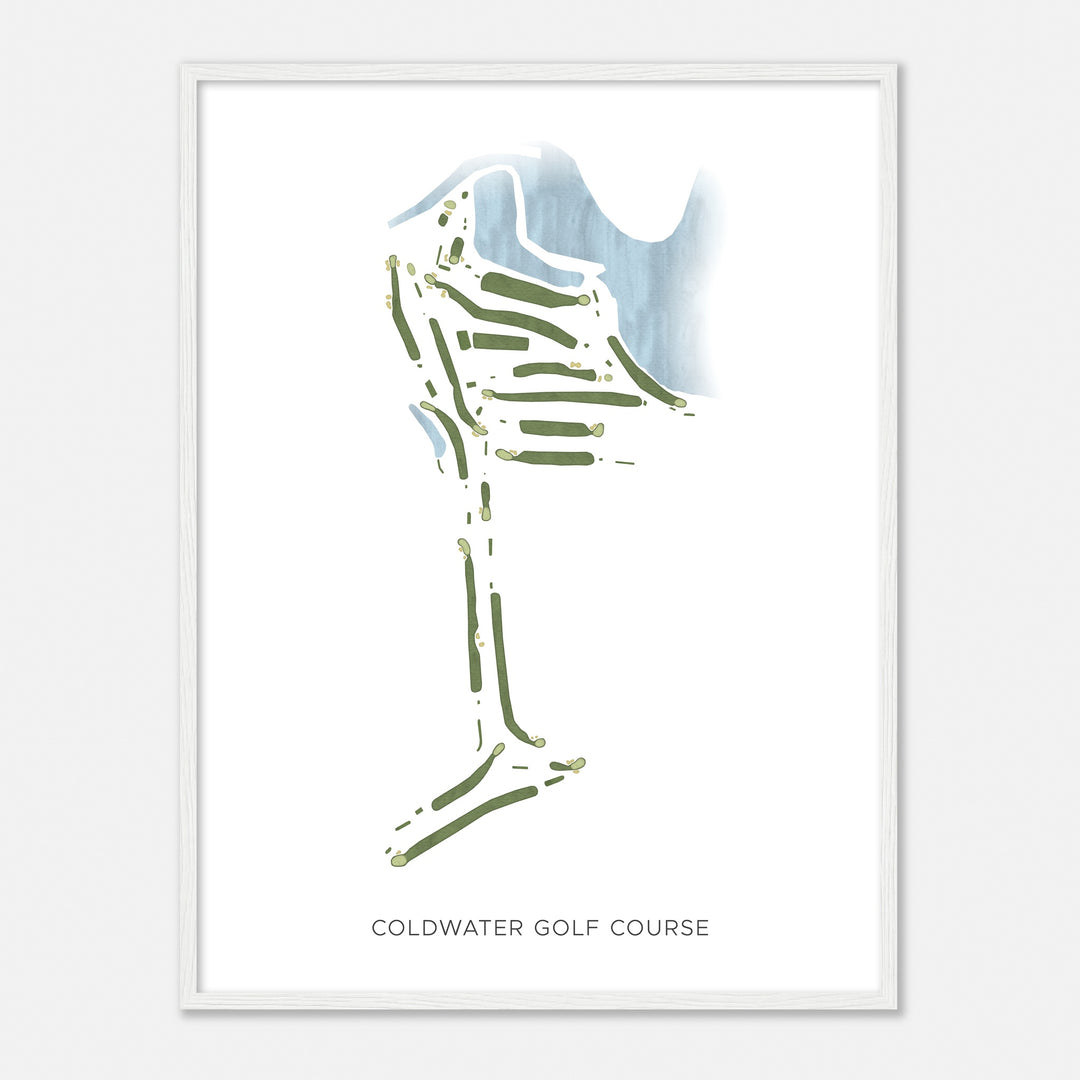 Print of Coldwater Golf Course Modern Map